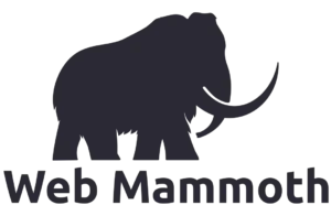 Web Mammoth logo with mark and text
